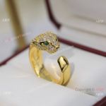 TOP Knockoff Cartier Panthere de Ring S925 Yellow Gold Diamond-set